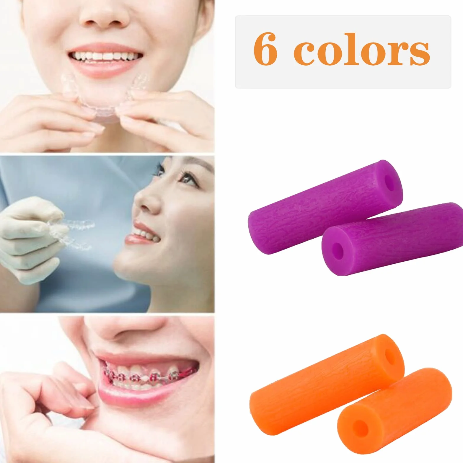 Aligner Chompers gryzaki ortodontyczne 6 kolorów wielokrotnego użytku