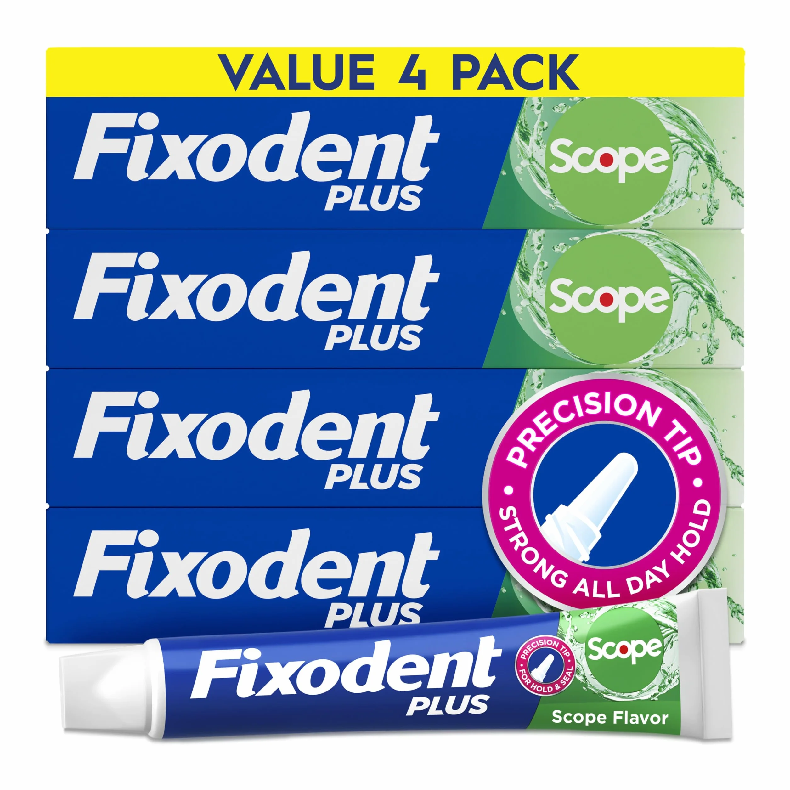 Fixodent Plus Scope Secure klej do protez 57 ml 4 szt.