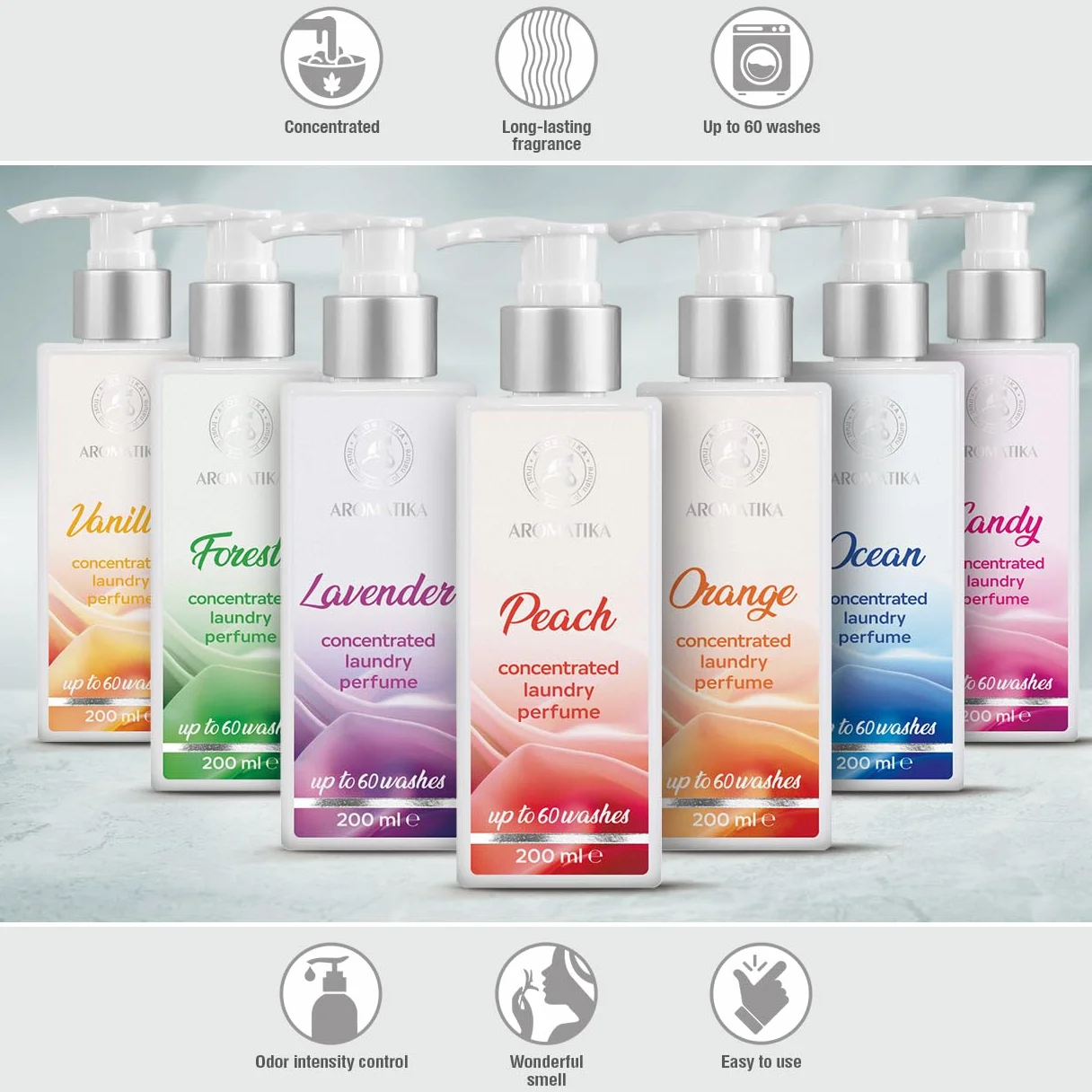 Concentrated Laundry Perfume Peach 200ml - Liquid Perfume Laundry - Laundry Scent Booster - Linen Freshener - Cotton Perfume - Washing Fragrance - Fruity Scent