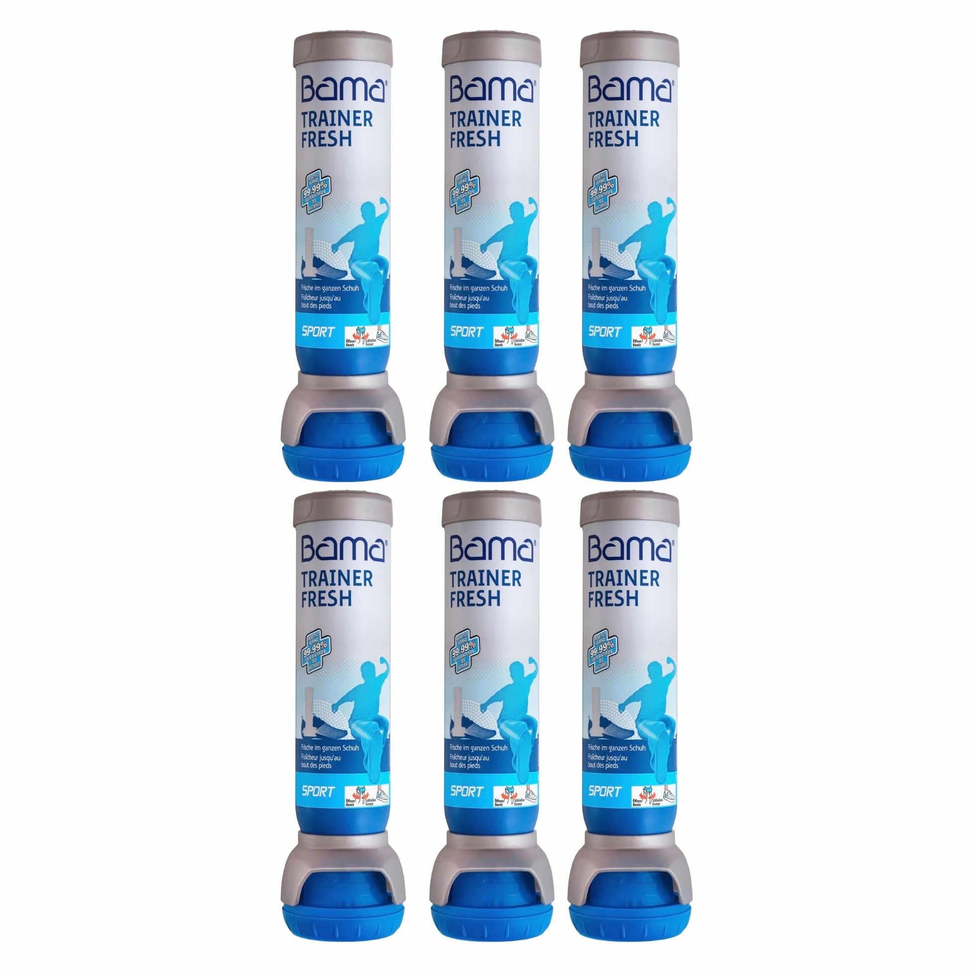 Dezodorant Odświeżający do Butów Spray Neutralizujący Zapachy Zestaw 6x100 ml BAMA