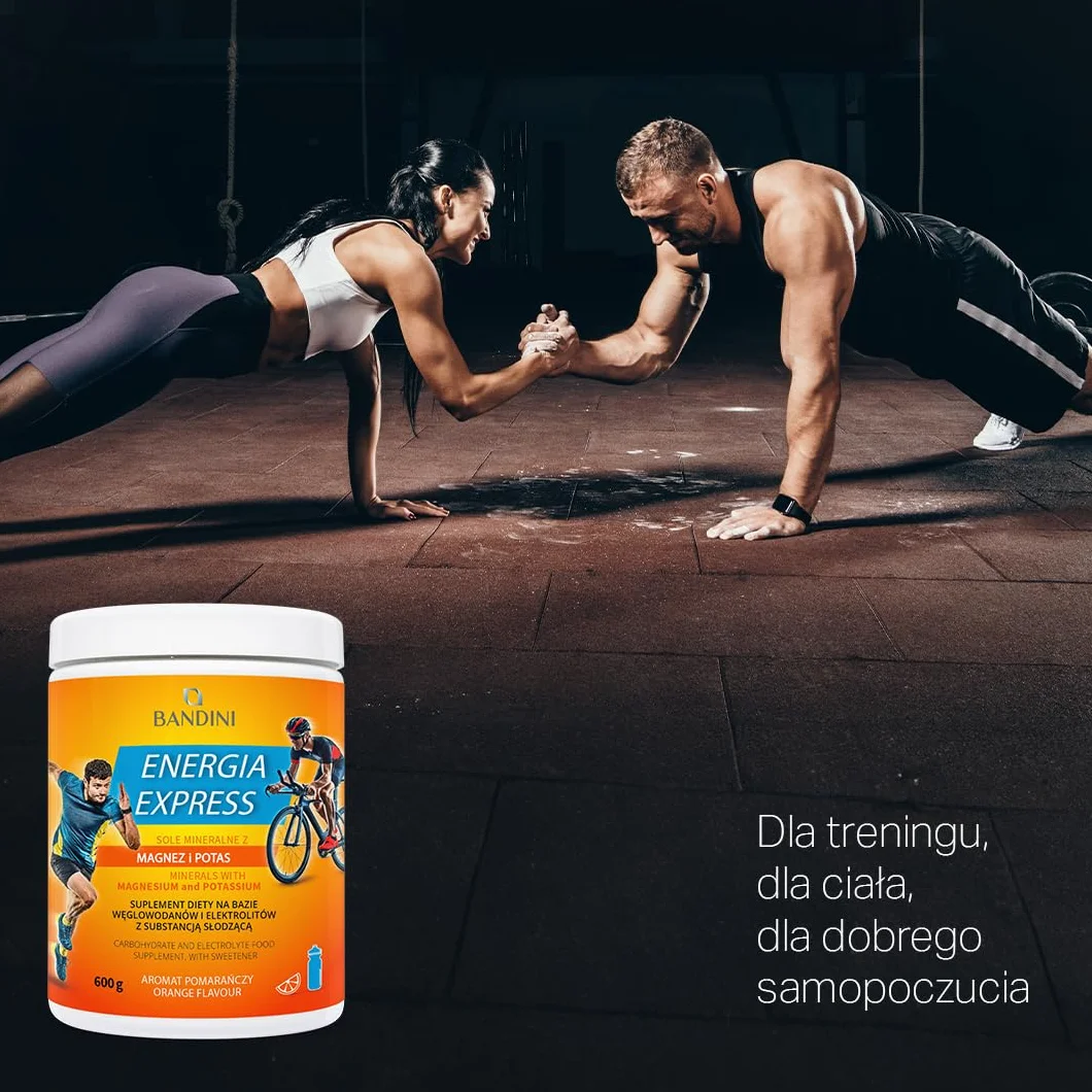 Bandini Energia Express 600 g suplement diety węglowodany elektrolity magnez potas
