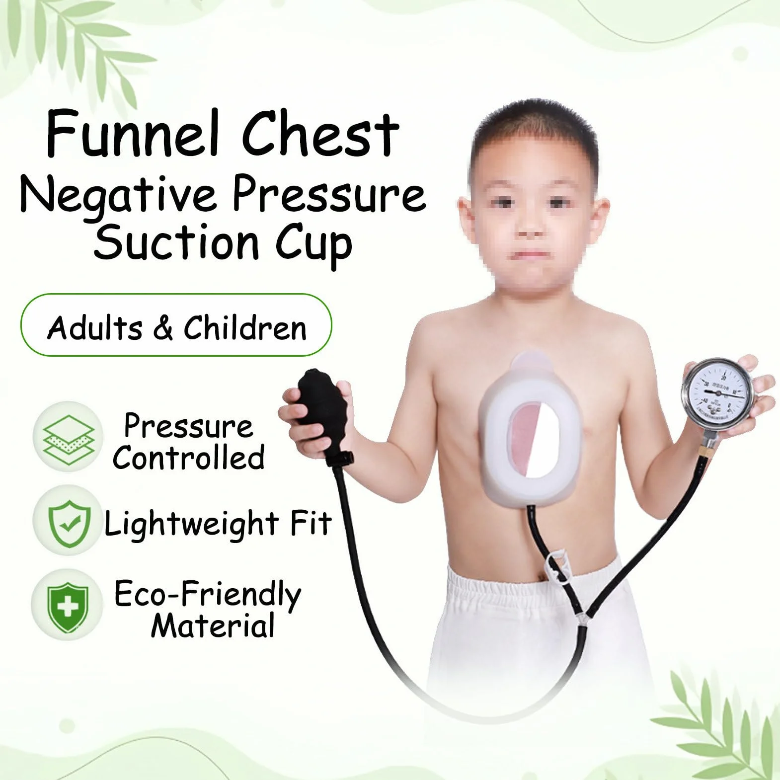 Pectus Excavatum Vacuum Bell, Orteza Na Klatkę Piersiową, Urządzenie Korekcyjne Z Manometrem, Terapia Dzwonem Próżniowym Standard-S
