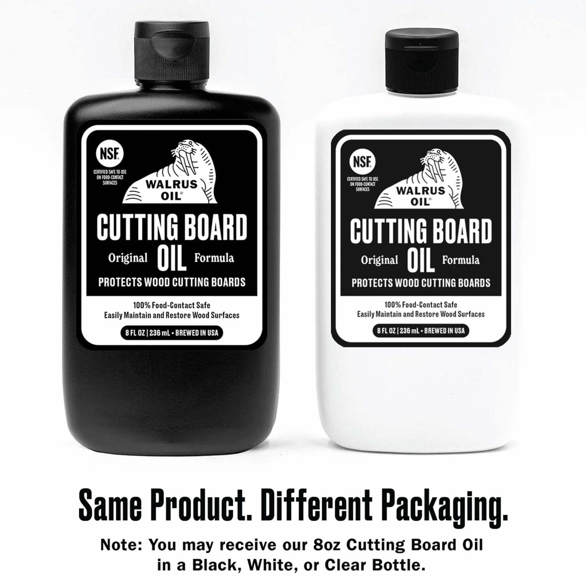 WALRUS OIL - Płyta do cięcia oleju i Wood Butcher Block Oil, butelka 8 oz FDA Food-Safe