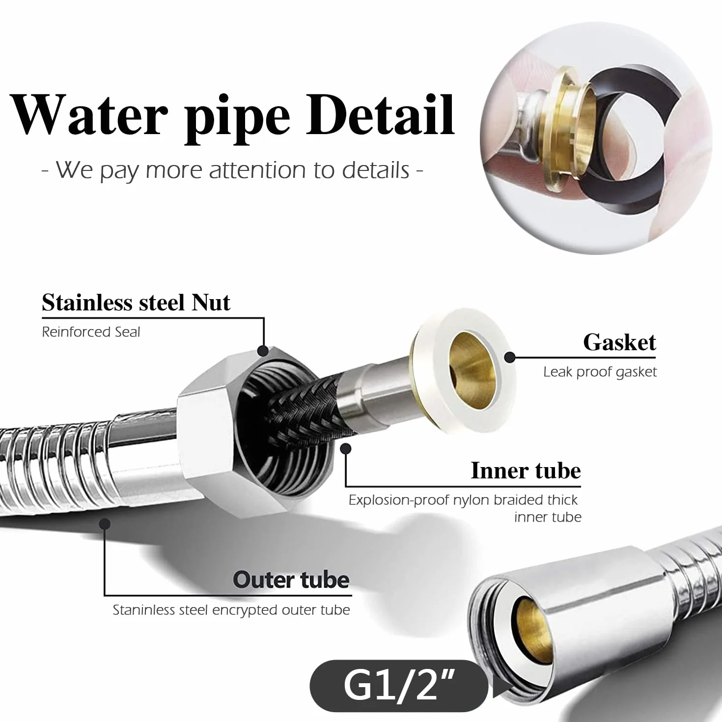 Enema Shower Prysznic analny z 3 głowicami Bowel Cleanse Kit Silver