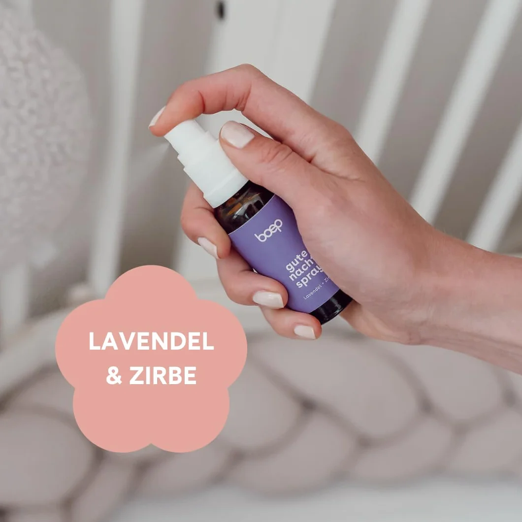 boep Spray na dobranoc | uspokajający spray do pomieszczeń i poduszek z lawendą i limbą | aromaterapia | 100% naturalne olejki eteryczne | wegański i wyprodukowany w Allgäu (30 ml)