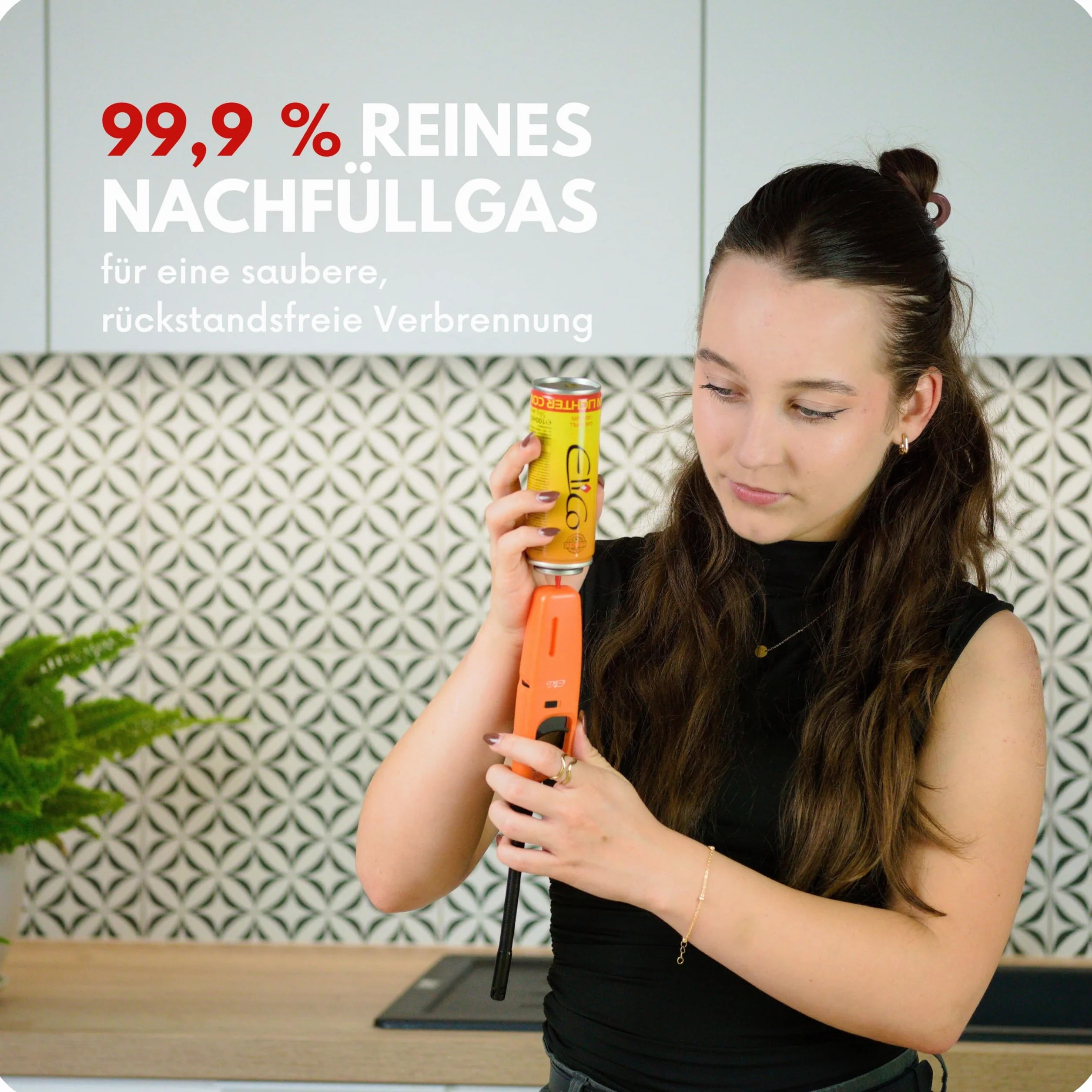 Lighter Zapalniczka gazowa, wkład uzupełniający – gaz butan do palników flambirowych, zapalniczek sztormowych, zapalniczek, płomieni – butan do napełniania z adapterem (2 x 100 ml)