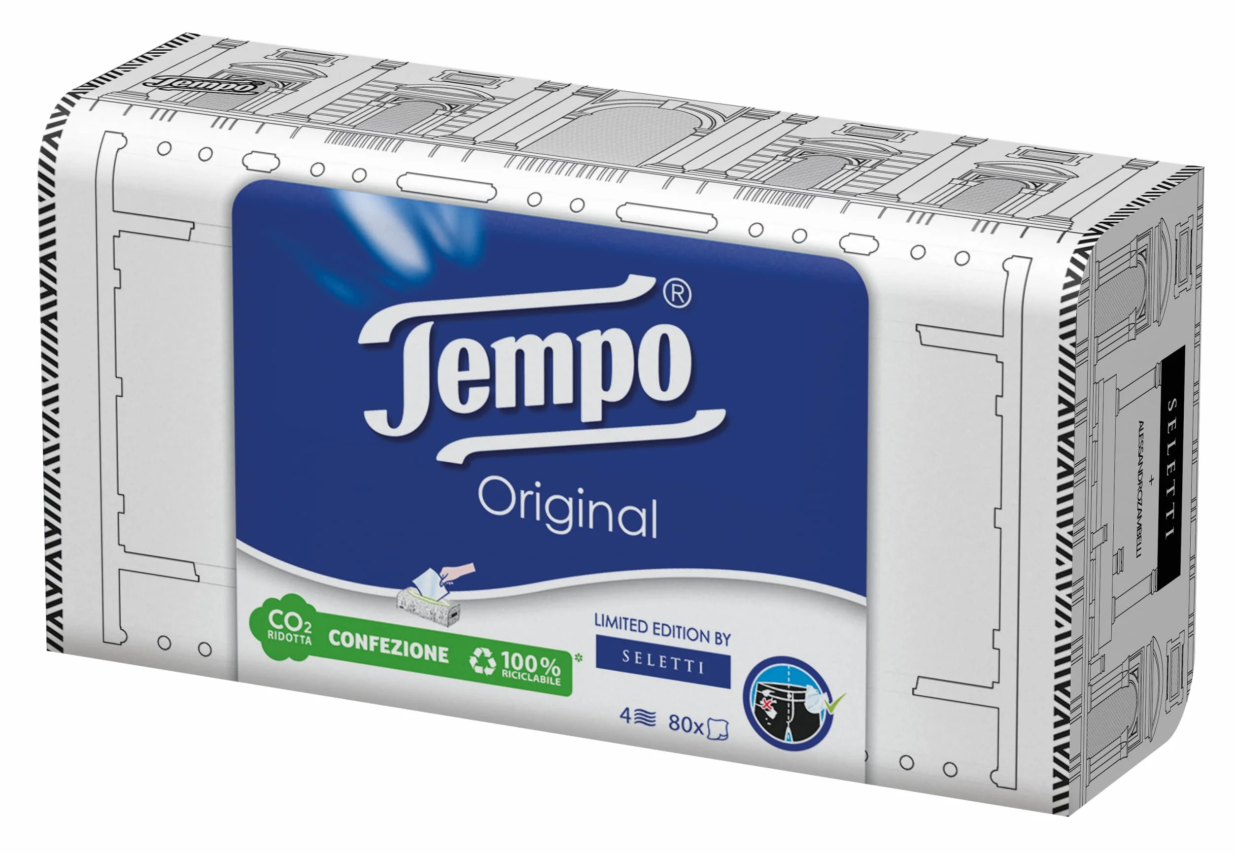 Tempo Original 39 Chusteczki, Biały, 80 szt.