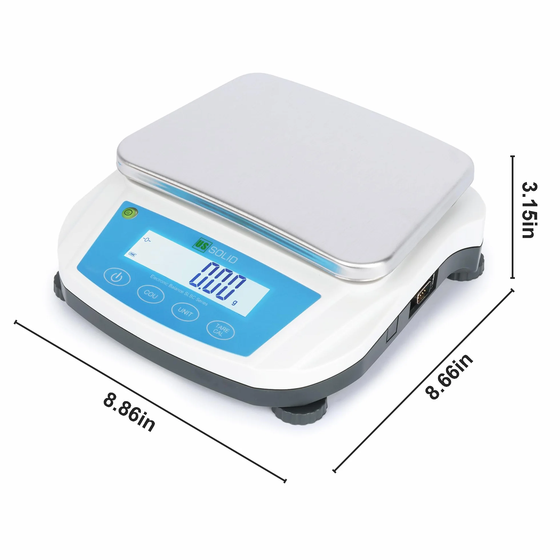 U.S. Solid Waga precyzyjna, waga laboratoryjna, 5000 g x 0,01 g, interfejs RS232, AC 100V-240V