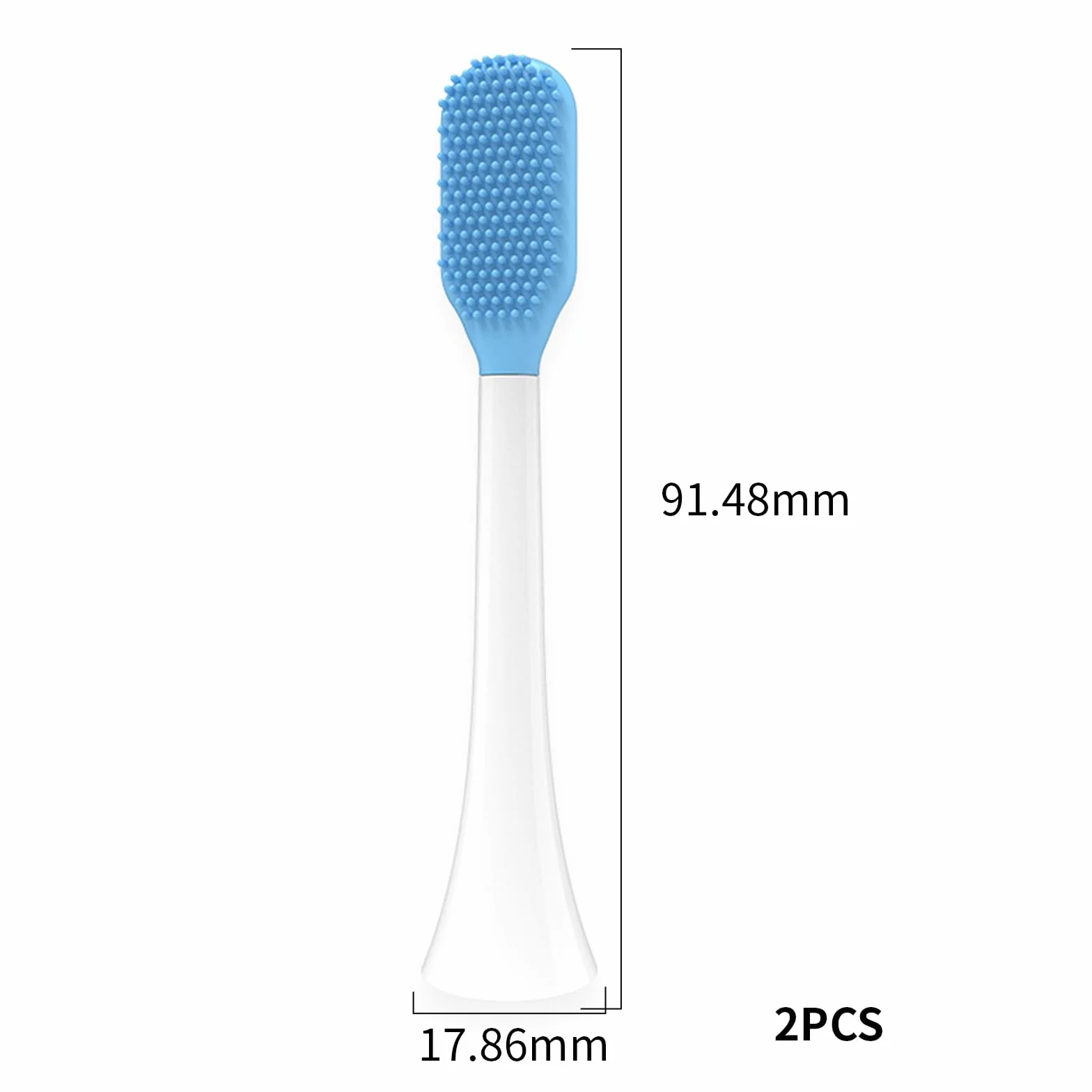 Akcesoria do czyszczenia języka Philips Sonicare/Dontodent – zestaw 2 sztuk, przeciw nieświeżemu oddechowi i bakteriom, akcesoria do elektrycznych szczoteczek do zębów