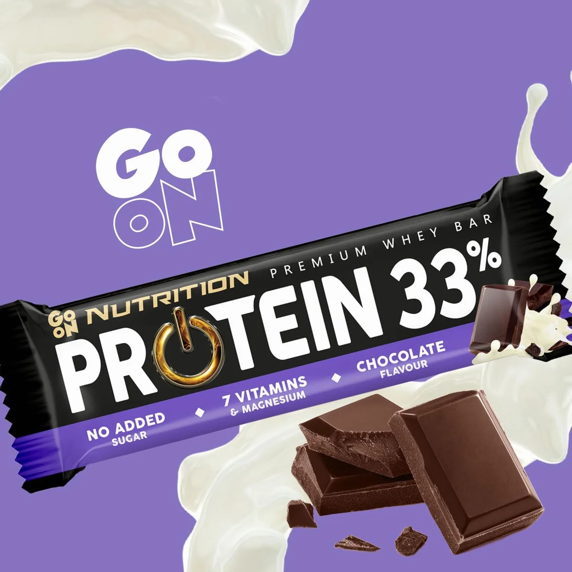GoOn NUTRITION Baton proteinowy czekoladowy 25x50 g bez cukru 33%