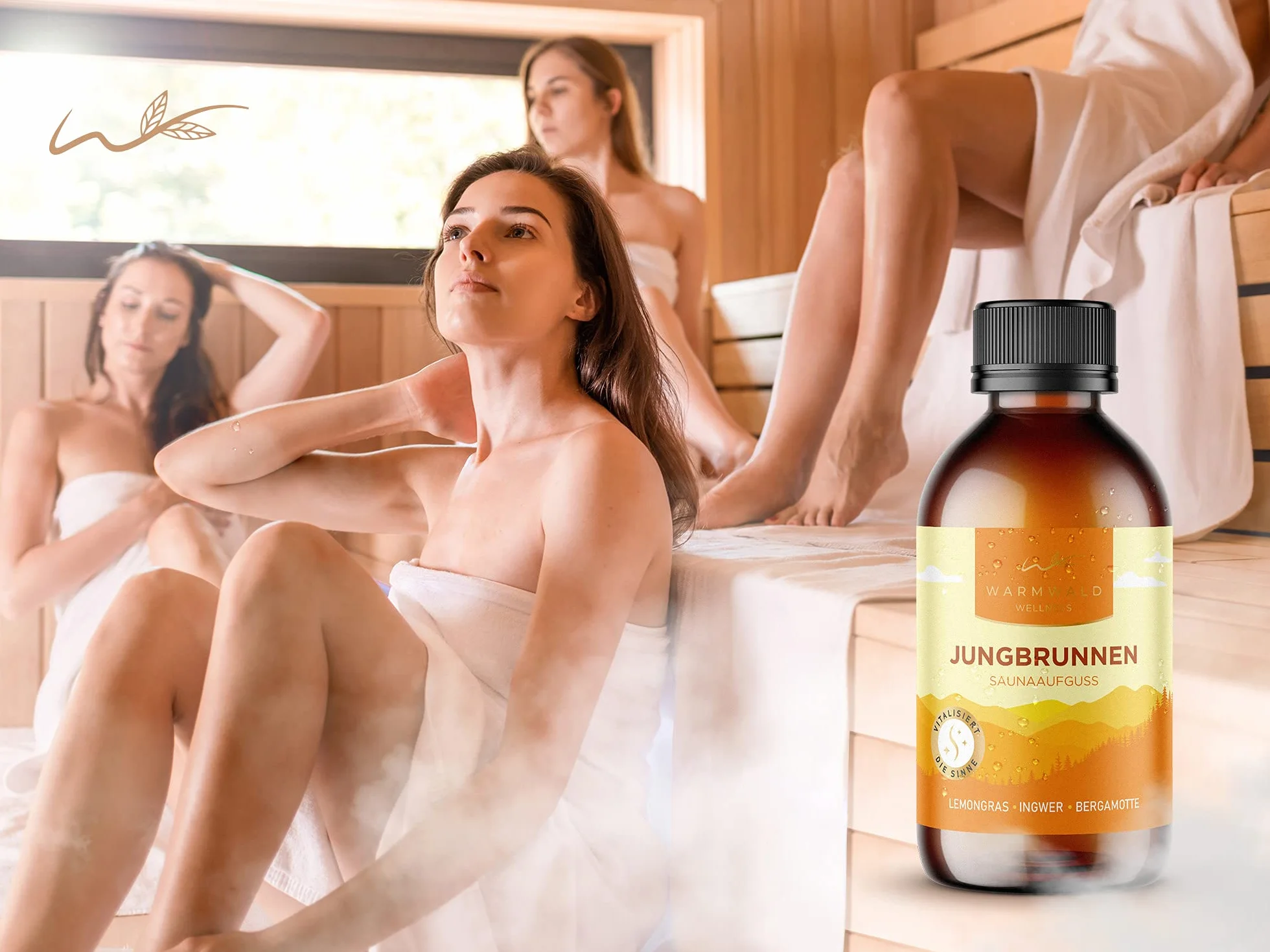Warmwald Środek do nalewania do sauny z naturalnymi olejkami eterycznymi, zapach trawy cytrynowej, imbirowo-bergamotka 100 ml