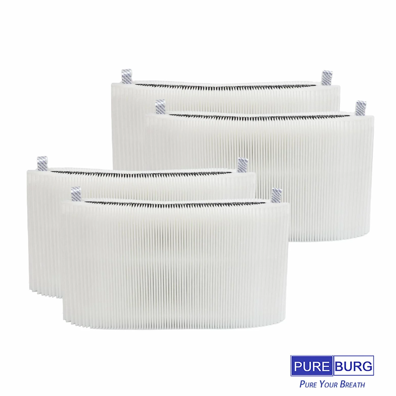 PUREBURG Filtr zastępczy H13 HEPA z węglem aktywnym do Blueair Blue Pure 511i Max, 4 sztuki