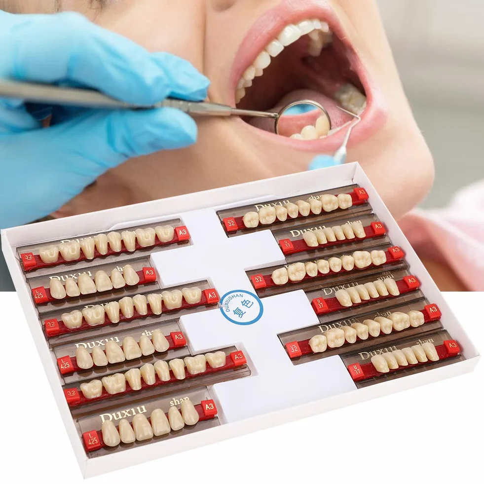 Sztuczne zęby żywica proteza materiał dentystyczny 12 sztuk DIY Halloween
