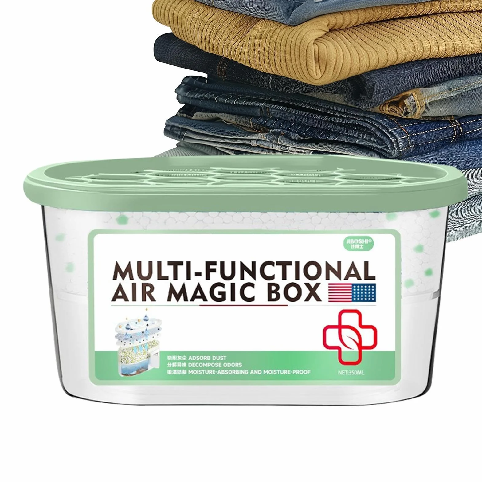 Środek Absorbujący Wilgoć - Osuszacz 110g W Pudełku | Neutralizator Zapachów,przeznaczony do użytku w Szafie, Kuchni, Sypialni, Łazience, Samochodzie, Kamperze,