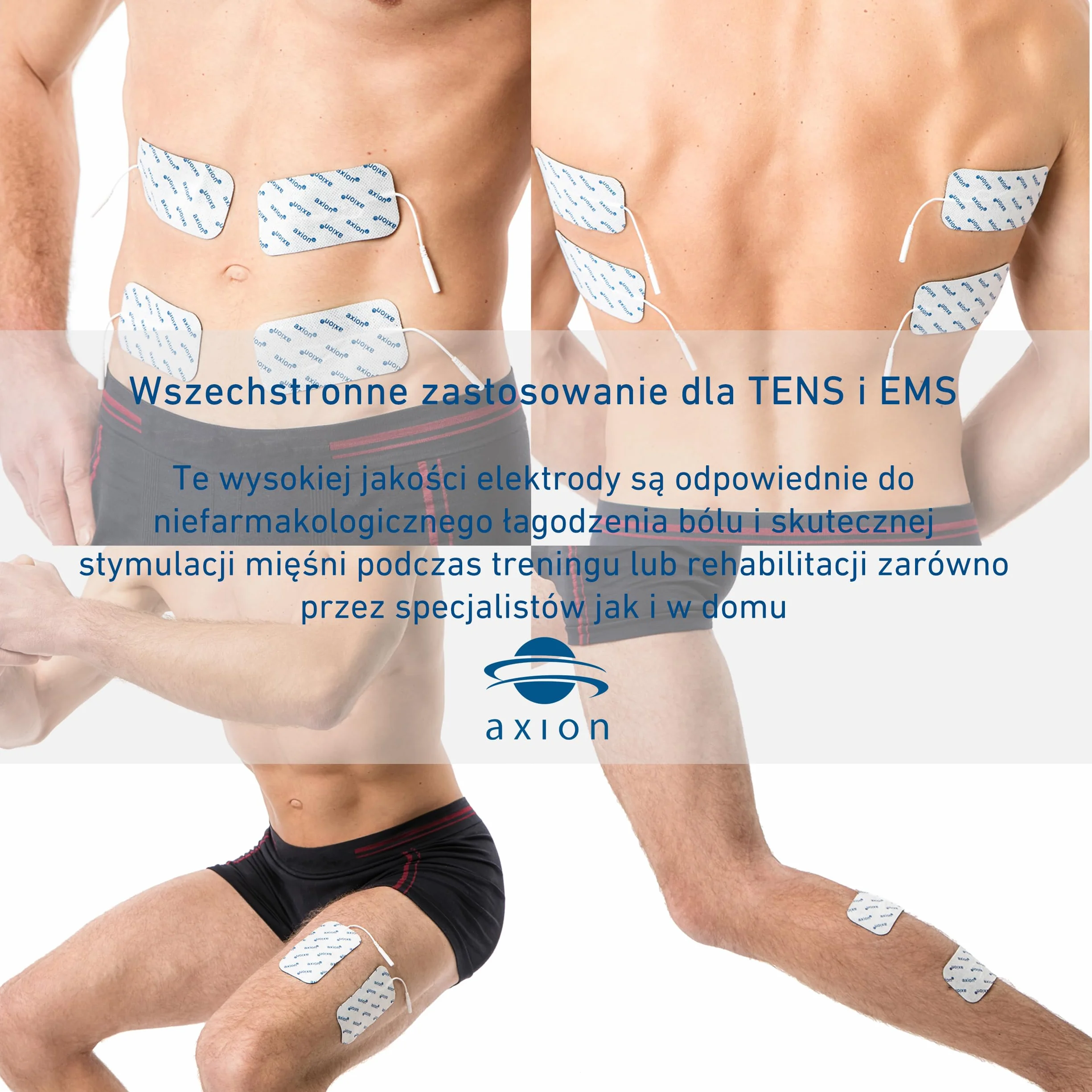Elektrody żelowe samoprzylepne 10x5 cm do elektrostymulatora EMS TENS 16 szt.