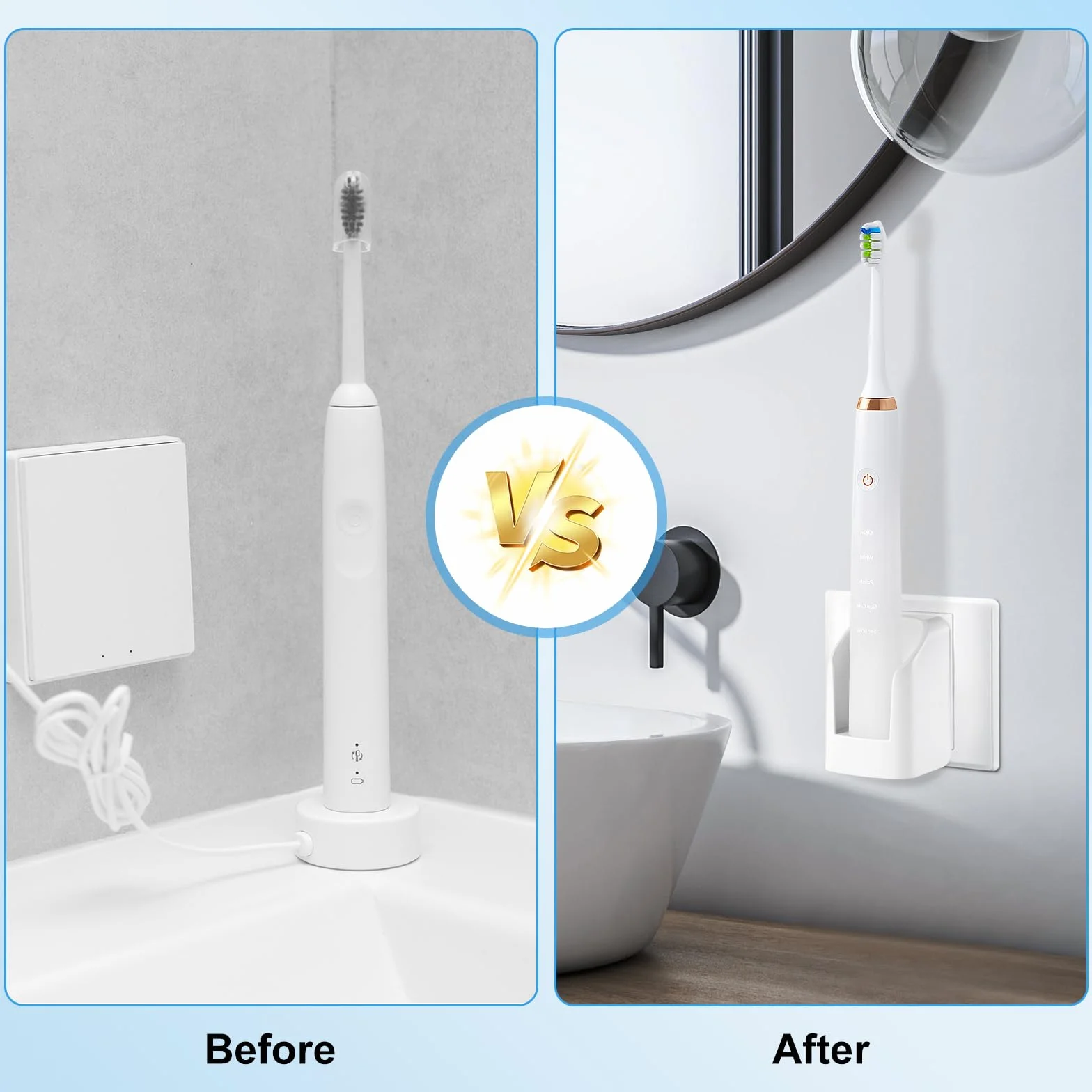 Elektryczna stacja ładująca do gniazda UE do modeli Oral-B/Braun (z wyjątkiem serii IO i serii Pulsonic), wodoszczelna stacja ładująca IP67, adapter do gniazda wtykowego do szczoteczek Oral B iO