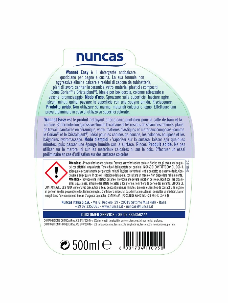 Nuncas Wannet Easy codzienny odkamieniacz, 500 ml