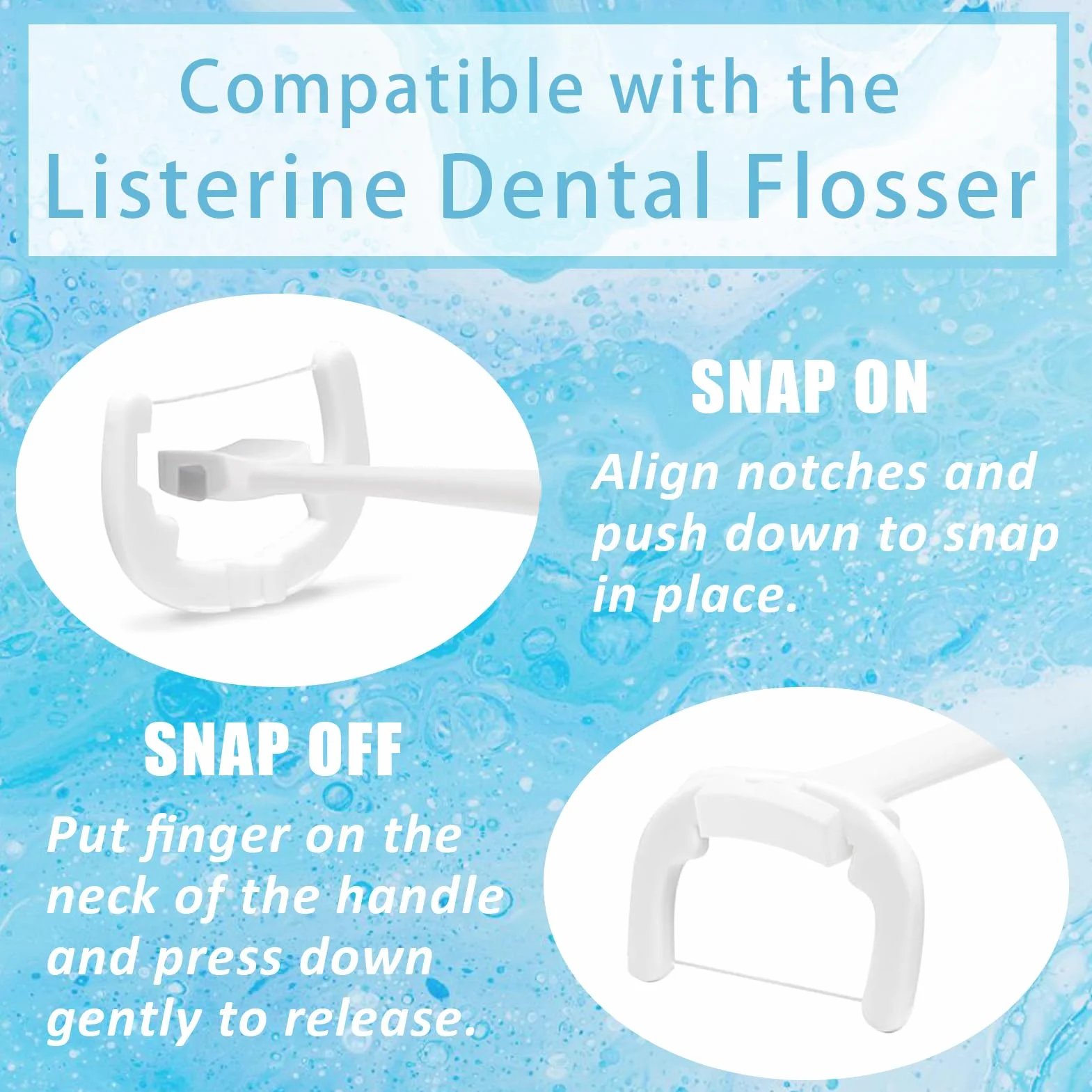 Ultraclean Access Flosser Refill Heads Snap-On Dental Flosser Refill Heads do prawidłowej pielęgnacji jamy ustnej i higieny, 110 szt