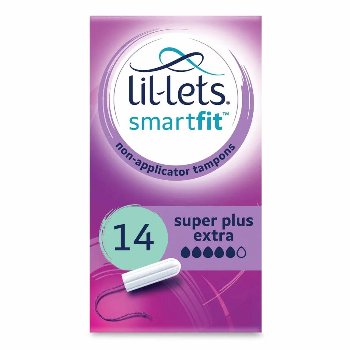 Lil-Lets Super Plus Extra Smartfit Tampon z nieaplikatorem, 14 sztuk