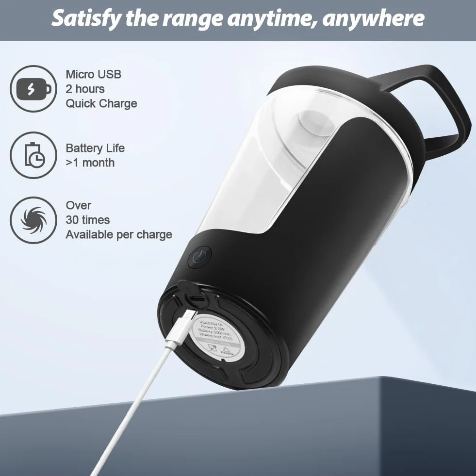 AOOWU Elektryczny shaker do białek Vortex - USB, 24 oz, 60+ shakes na ładowanie, BPA free