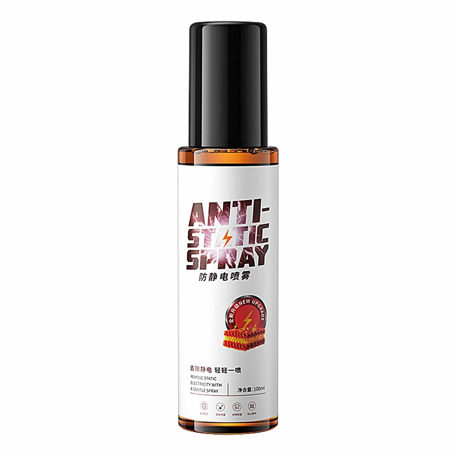 Antystatyczny spray, spray do odświeżania tkanin, statyczny środek do usuwania elektryczności, natychmiastowy środek do usuwania statycznego, antystatyczny eliminator, 100 ml antystatyczny spray do