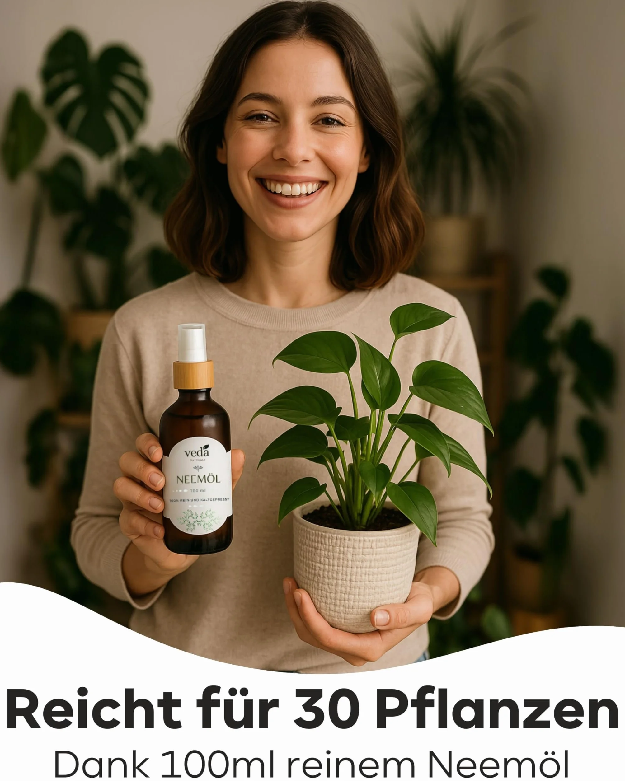Olejek z miodli indyjskiej (100 ml) tłoczony na zimno z Indii Ayurveda | z pompą natryskową | nie zawiera barwników i konserwantów | naturalna pielęgnacja przeciw komarom płaczkowatym |