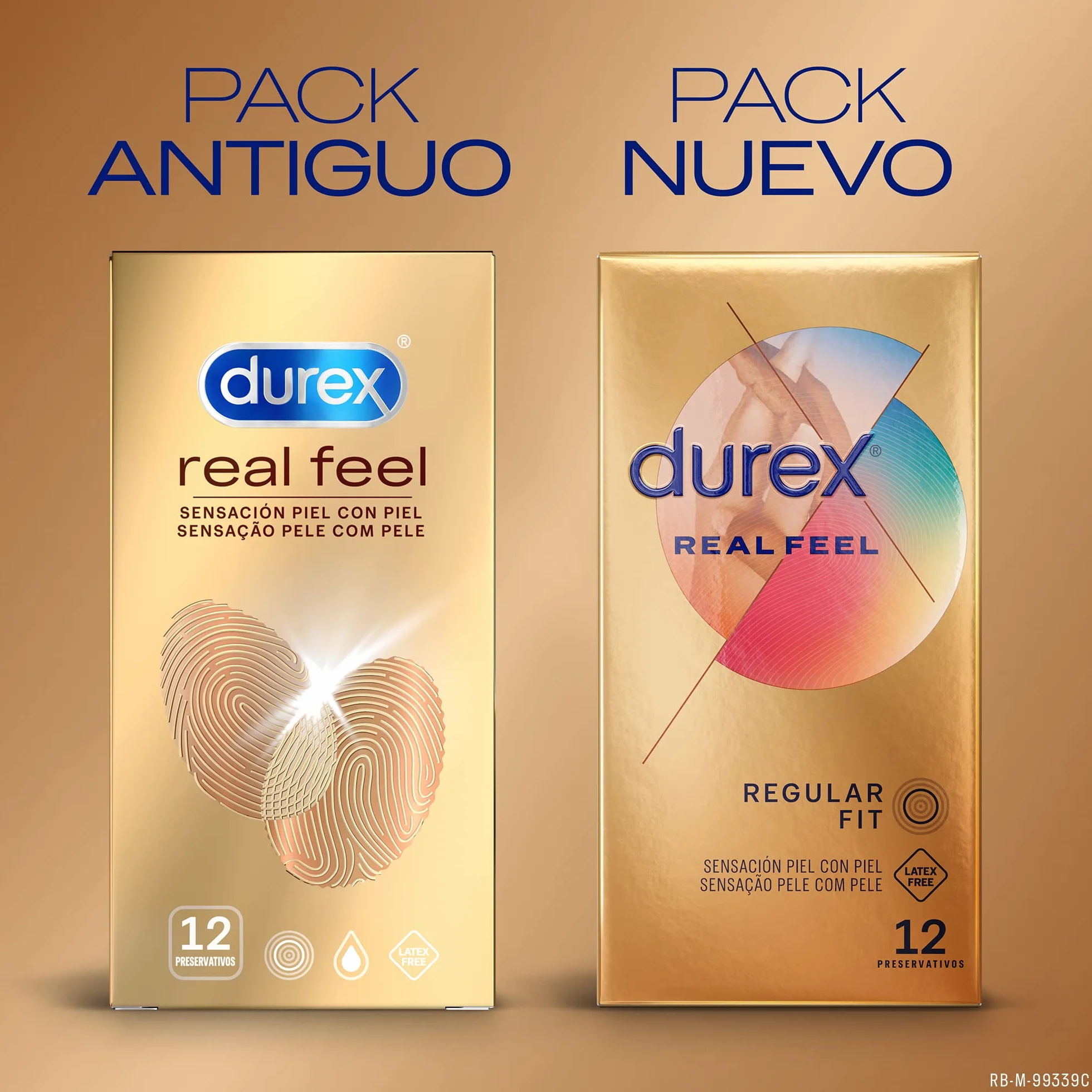 Durex FEEL REAL SENSITIVE 12 sztuk, przezroczyste, jeden rozmiar