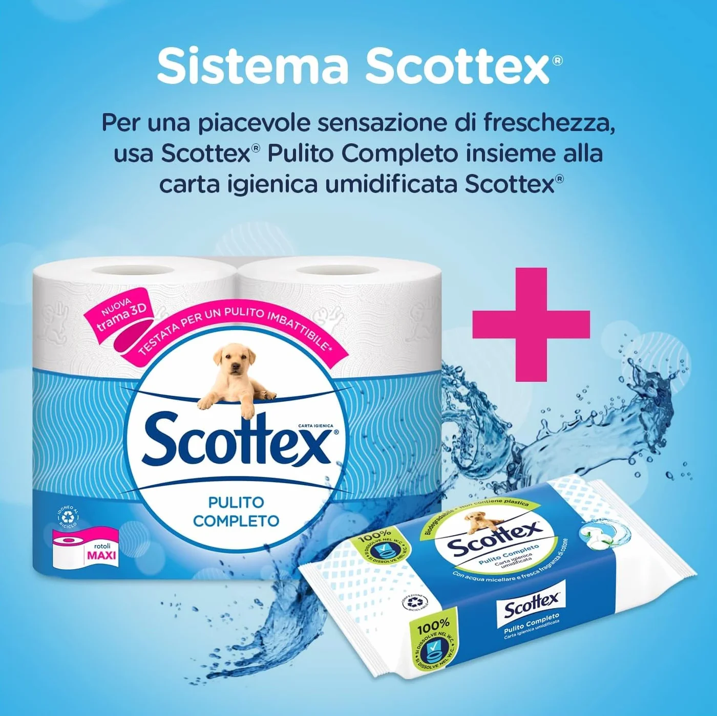 Scottex Papier toaletowy, czysty, zajmuje mało miejsca, 64 rolki