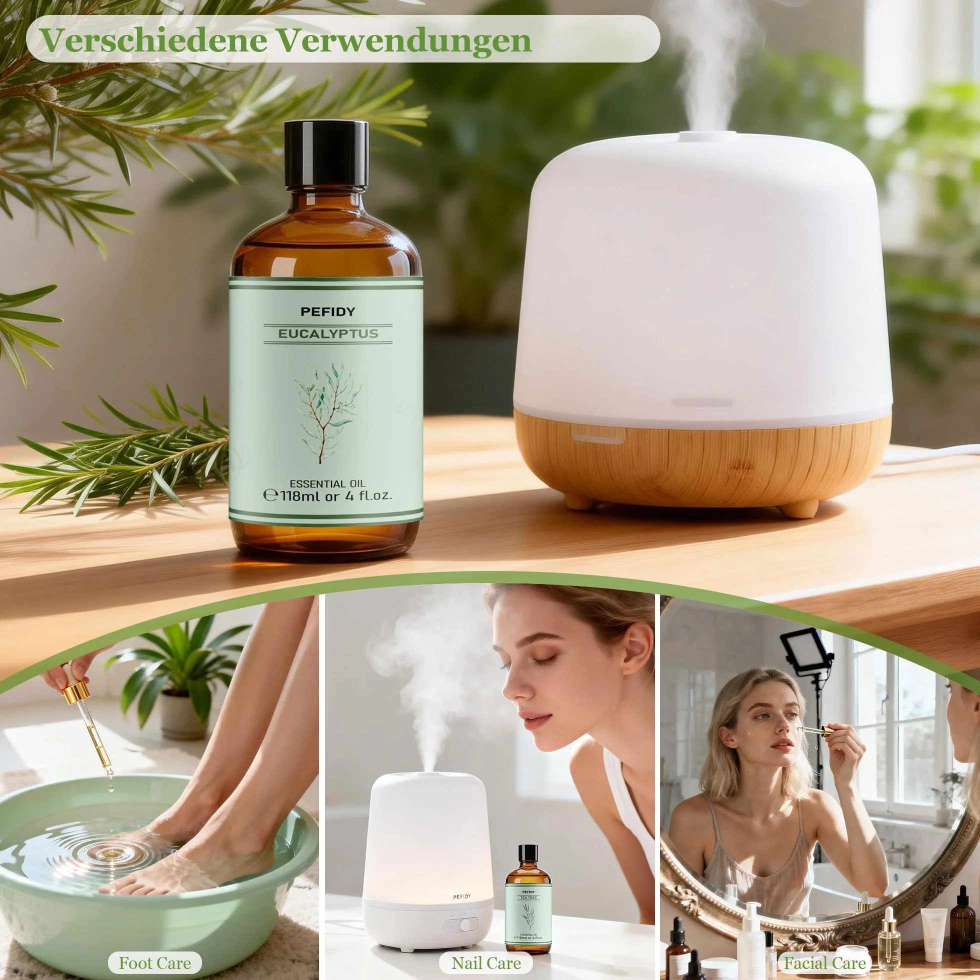 Olejek herbaciany 118ml, 100% czysty. Naturalny olejek tea tree, który wyrównuje skórę. Idealny do dyfuzora, szamponu, produkcji mydła i projektów DIY