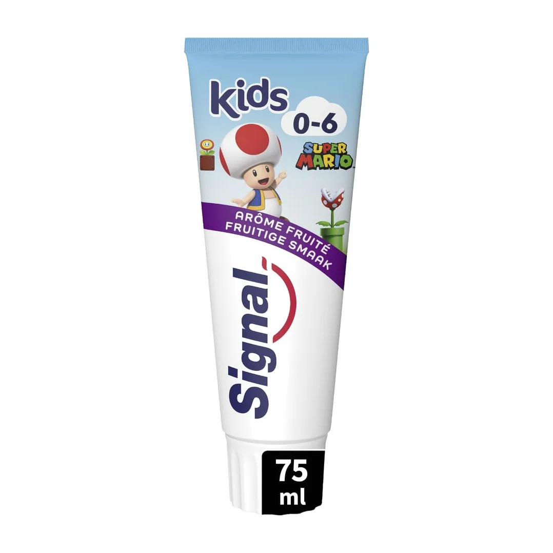 Signal Pasta do zębów dla dzieci Super Mario Aromat Owocowy 0-6 lat 75ml