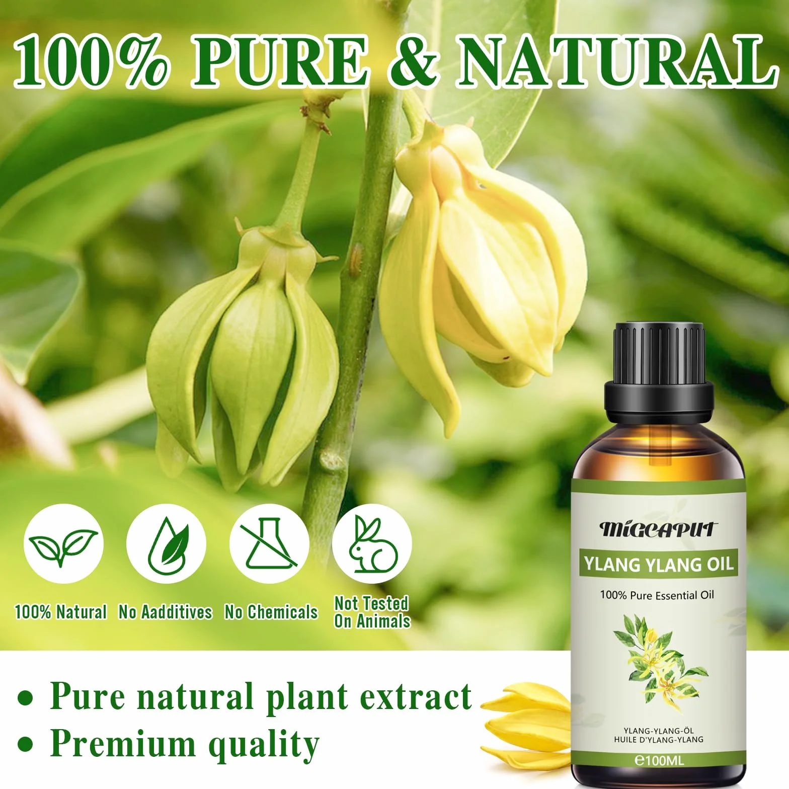Olejek Eteryczny Ylang Ylang 100ML 100% Naturalny Aromaterapeutyczny Klasy Terapeutycznej