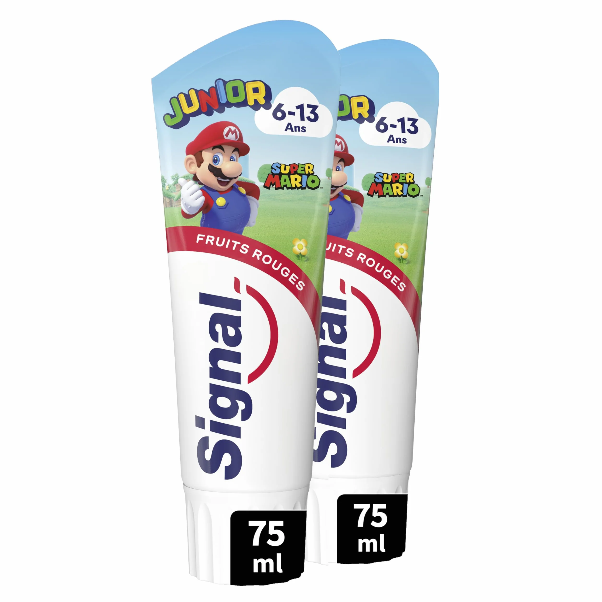 Signal Pasta do zębów Junior Super Mario Czerwone Owoce 6-13 lat 2x75ml