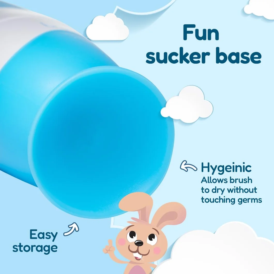 Brush-baby BabySonic elektryczna szczoteczka do zębów dla małych dzieci, bardzo miękkie włosie, timer 2-minutowy i podświetlana głowica szczoteczki do zębów dla dzieci w wieku 0-3 lat, niebieska