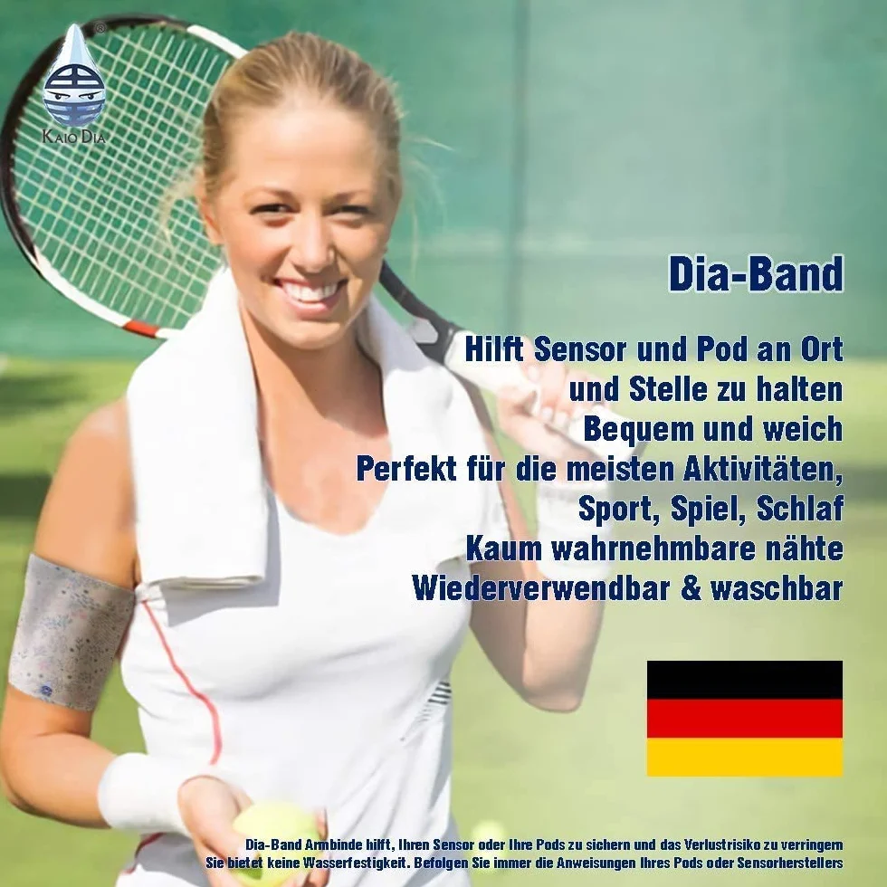 Dia-Band Mankiet Ochronny do Sensora Glukozy Freestyle Libre, Medtronic, Dexcom, Omnipod - Opaska dla Diabetyków XS (22-26 cm)