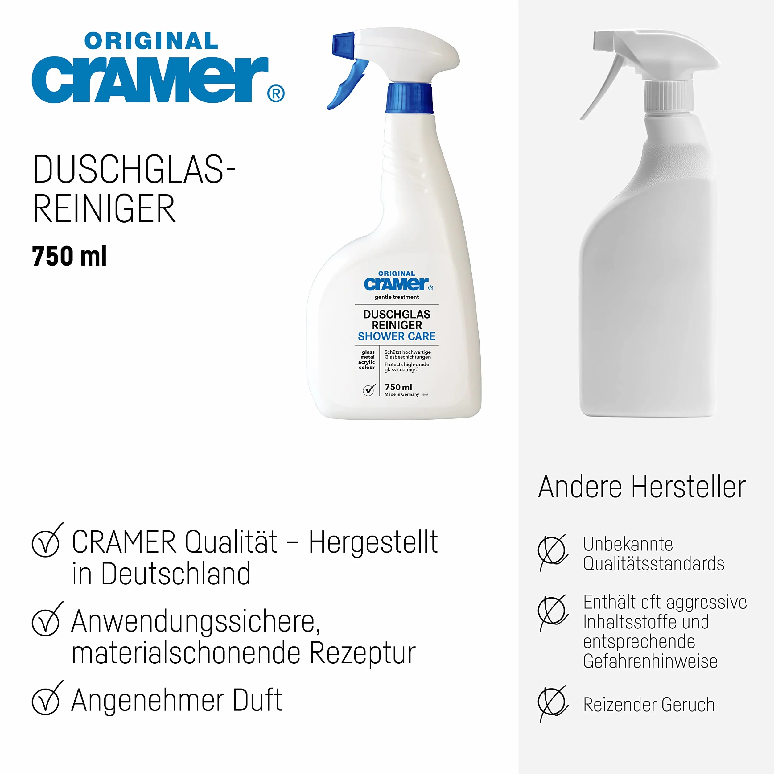 Cramer Środek do czyszczenia szyb prysznicowych 750 ml