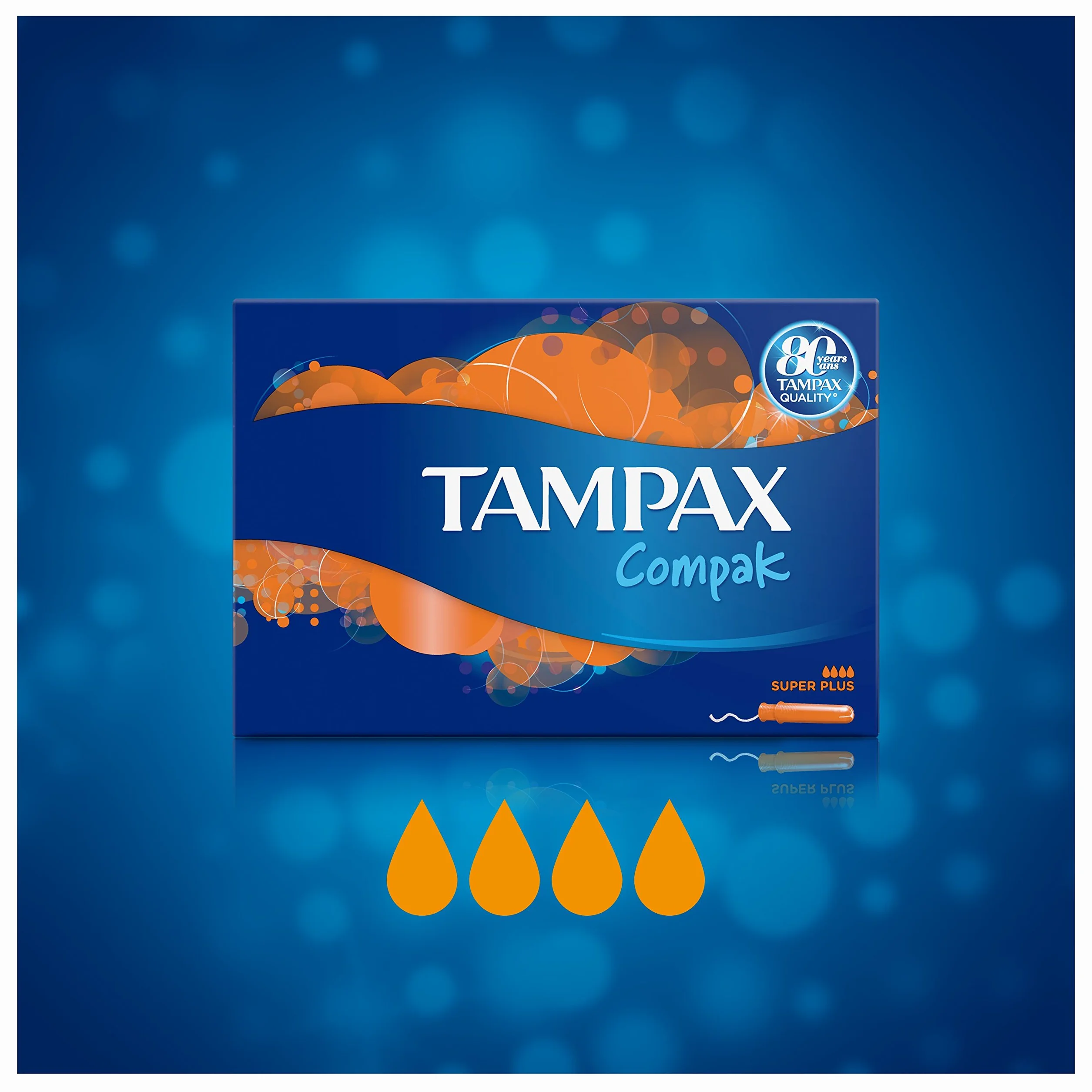 Tampax Compak Super+ tampony z aplikatorem 18 sztuk, ochrona przed wyciekiem
