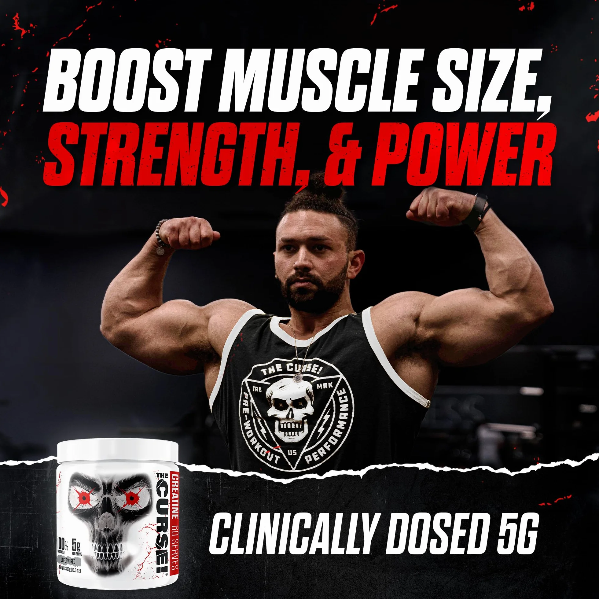 JNX Sports The Curse! Creatine 500g Unflavoured Monohydrat kreatyny