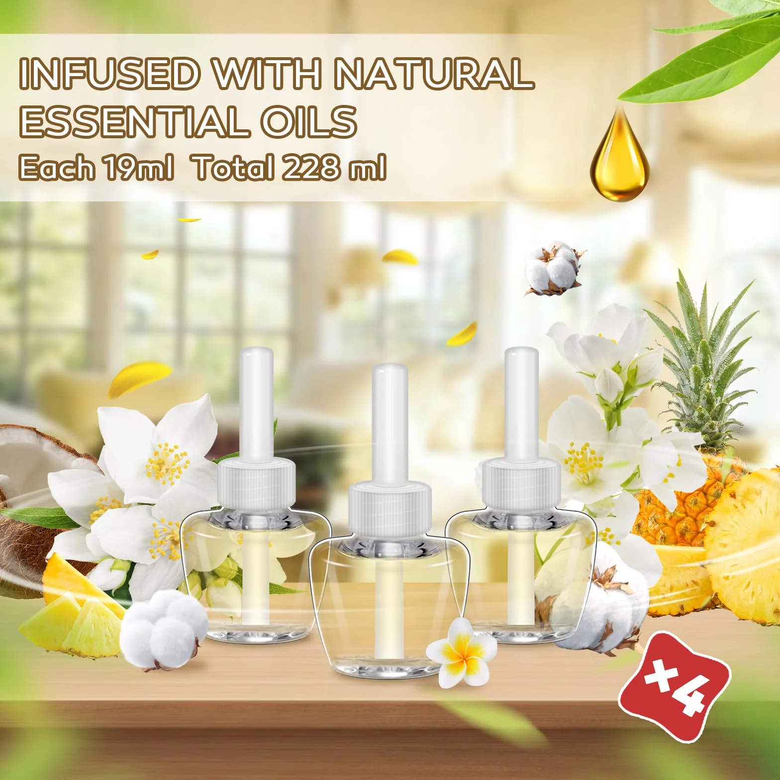 SCENTORINI Flakon zapachowy, odświeżacz powietrza do pomieszczeń, 12 x 19 ml, mieszany zapach, flakony zapachowe, wkład do wkładu Air Wick i Glade