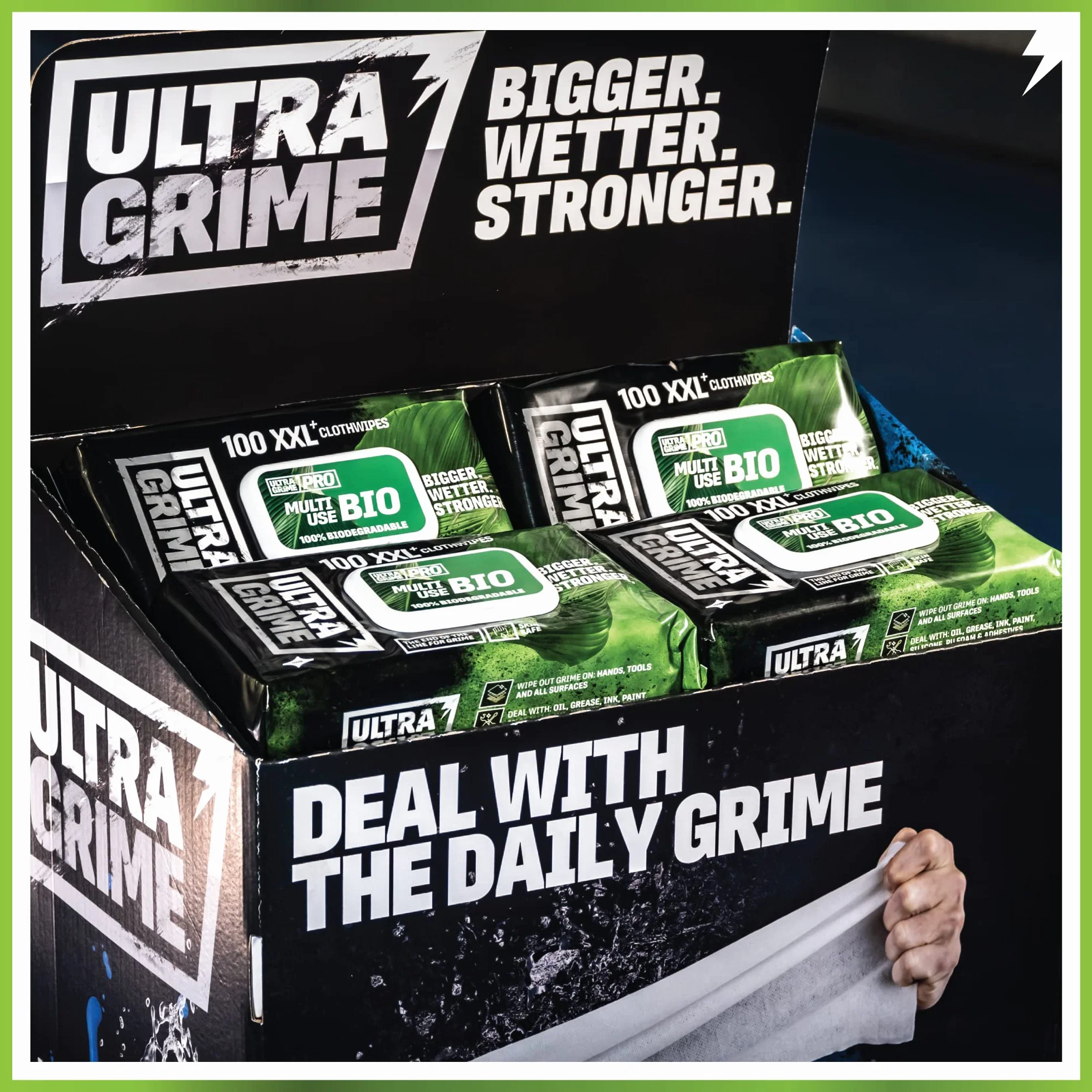 UltraGrime Pro Chusteczki Przemysłowe 100 szt XXL 38x25 cm