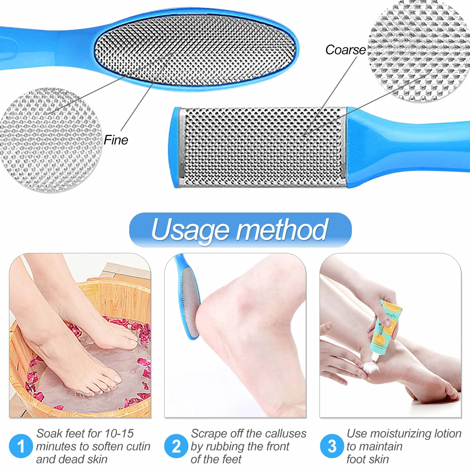 Sularpek Zestaw pilników do pedicure, profesjonalny zestaw do pedicure, pedicure, profesjonalny zestaw do pedicure, do grubych paznokci, pęknięty pilnik do stóp, zestaw do usuwania zrogowaciałów, narzędzie do pielęgnacji paznokci
