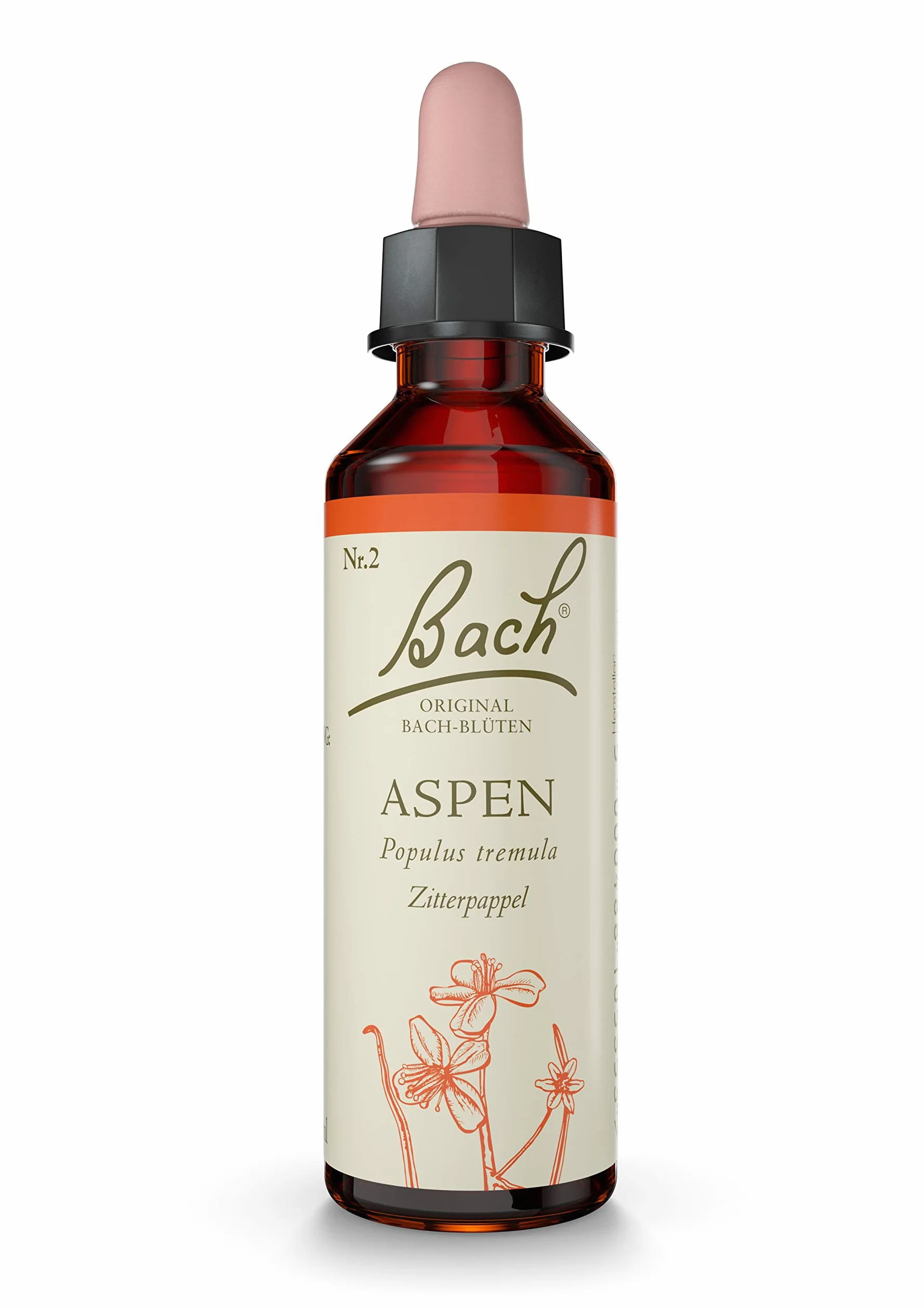 Bach Original Bach-Blüten Nr. 2 Aspen Zitterpappel Tropfen, 20 ml Rozwiązanie
