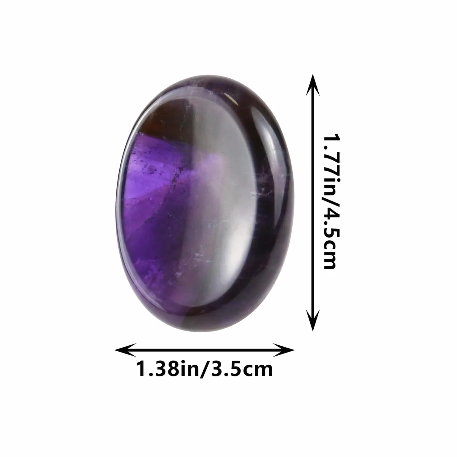 Worry Stones Amethyst Crystal Rock,Kryształy czakr i kamienie lecznicze,Owalny kamień palmowy,Kamień kciuka,Kryształy dla początkujących,Duchowe prezenty dla kobiet,Akcesoria medytacji(1 szt.)