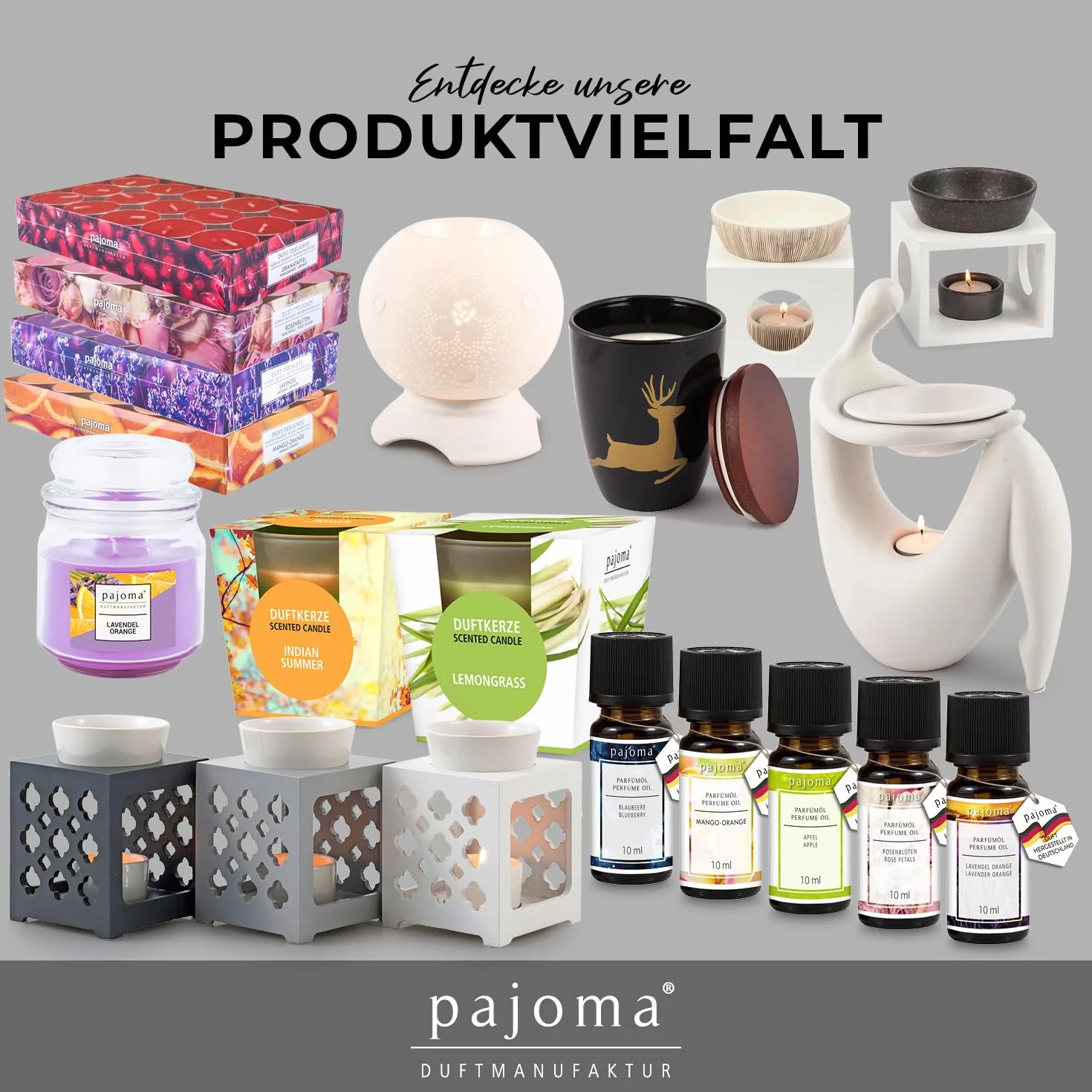 pajoma® Olejek zapachowy 10 ml, biała herbata i imbir | najlepsze olejki perfumowane do aromaterapii, lampy zapachowej, dyfuzora zapachowego, masażu, kosmetyków naturalnych | jakość premium