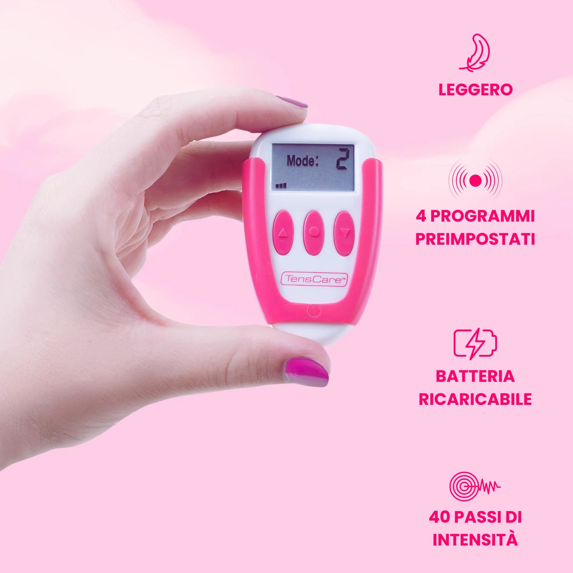 Programy łagodzenia bólu TensCare Ova+ zostały przetestowane klinicznie, aby pomóc Ci określić czas odniesienia i ból w menstruacji. Używaj ich w domu i w podróży.