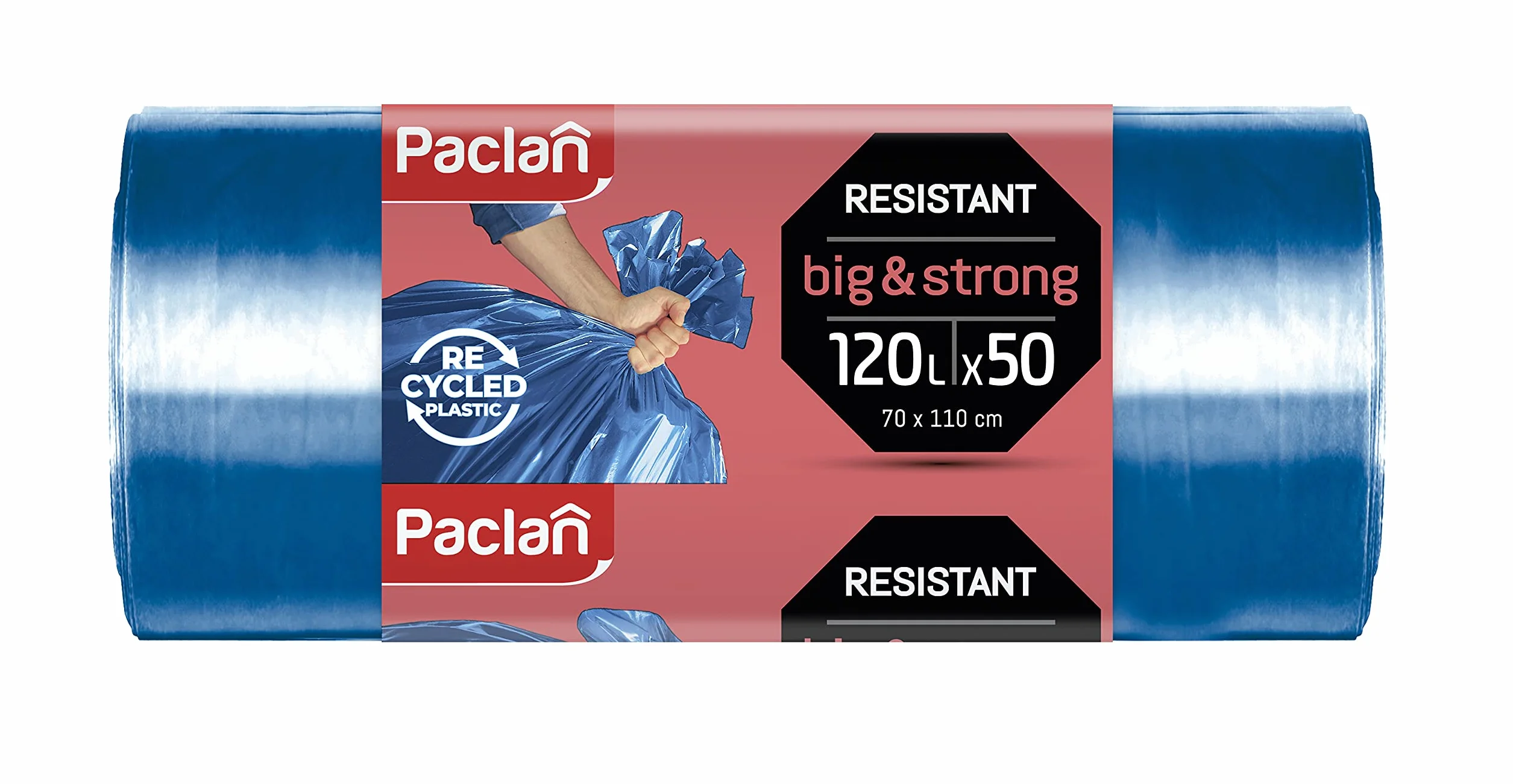 Paclan Worki na śmieci 50 x 120 l niebieskie 50 sztuk