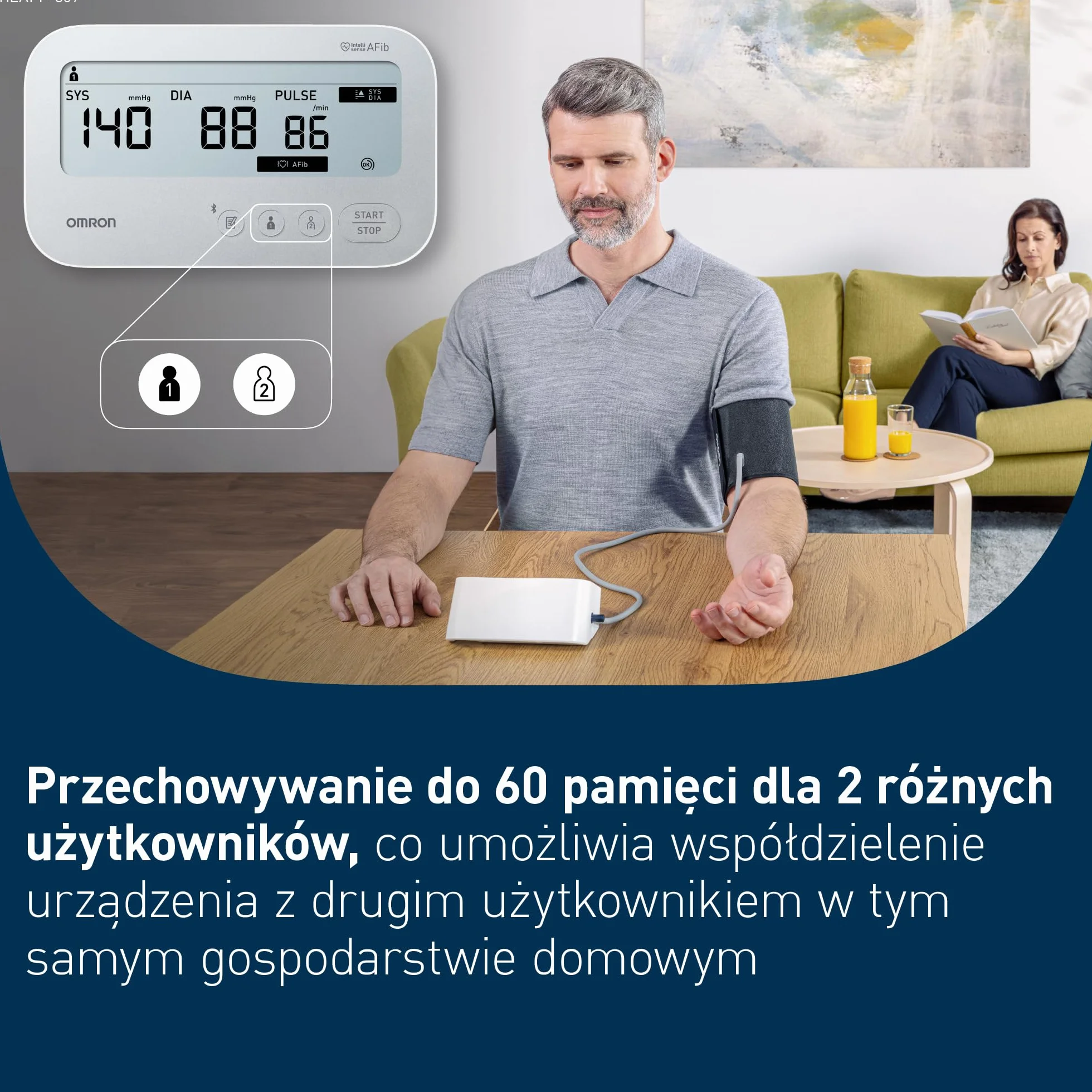 OMRON X4 Connect AFib Ciśnieniomierz Naramienny, Urządzenie Mierzące Ciśnienie Krwi z Mankietem (22-42 cm), Aparat do Ciśnienia Wykrywający Migotania Przedsionków z Bluetooth i Aplikacją OMRON Connect