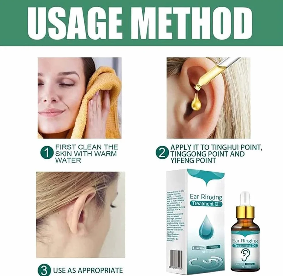 Japanese Ear Ringing Treatment Oil, Ear Remedy Drops, 10ml Organic Ear Oil for Relieves Ear Aches, Noises, Itchy
