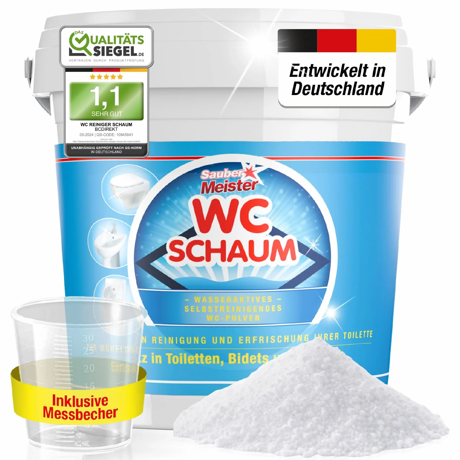 Środek do czyszczenia pianki do WC w proszku – mocny, usuwa osady kamienia i moczu