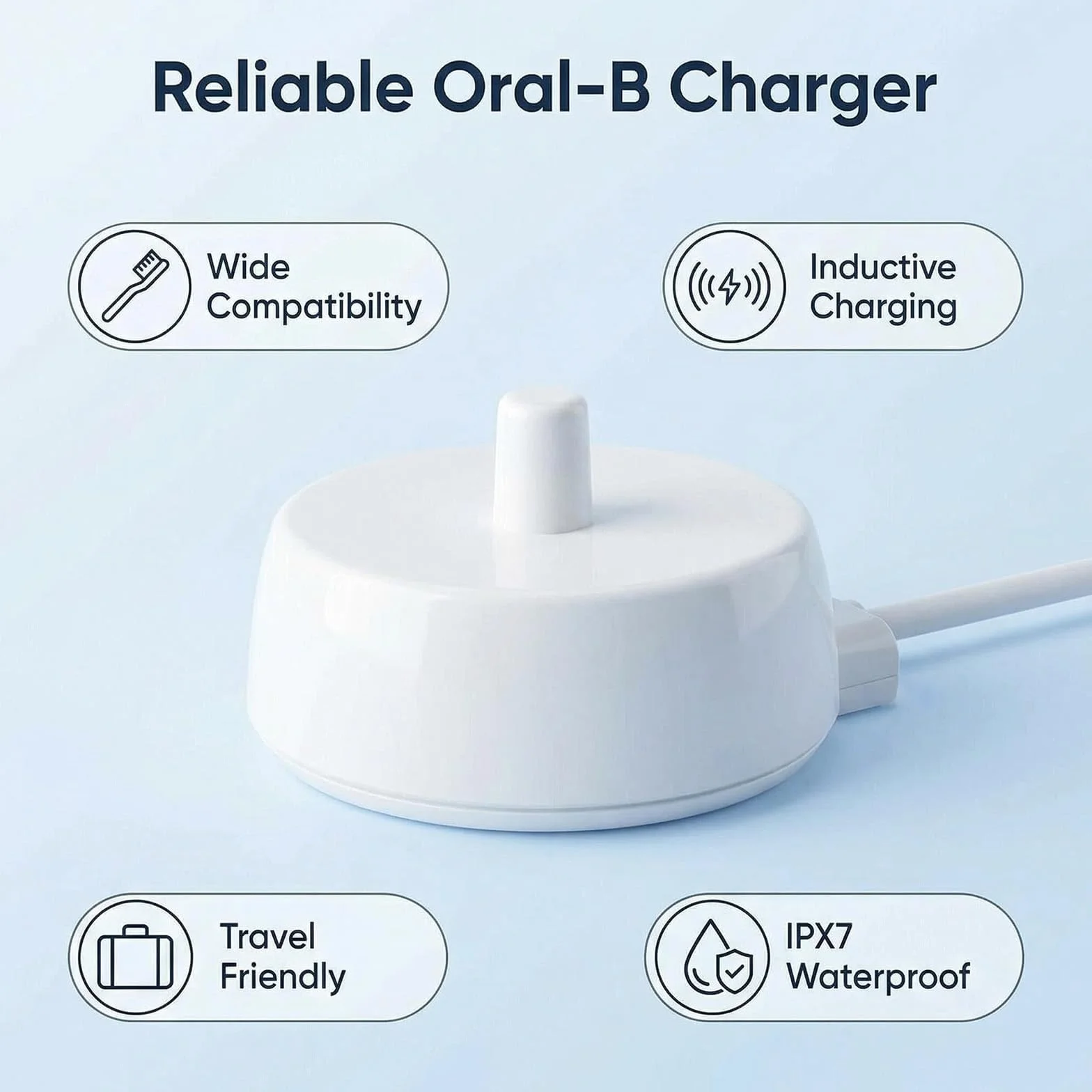 Oral-B Braun Wodoodporna indukcyjna ładowarka do szczoteczki do zębów 220-240 V