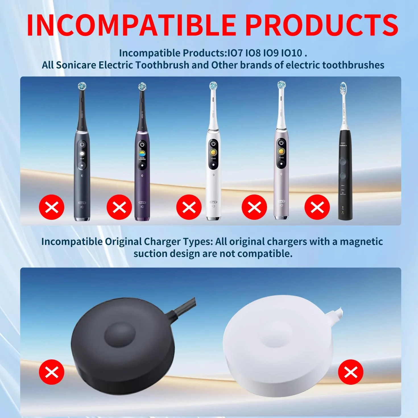 Ładowarka ścienna 2 w 1 Oral-B Braun do szczoteczki do zębów iO3 iO4 iO5 iO6 PRO 3 DB Series, wtyczka brytyjska 3757 Base biała